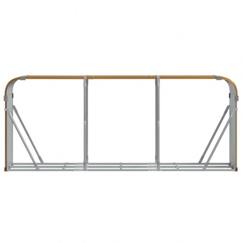 Brændestativ 234 × 45 × 100 cm i galvaniseret stål - trælook