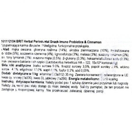 Brit Dental Stick Immuno - hundesnack, voksen, 251 g