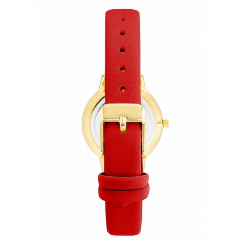 Juicy Couture dameur JC1326GPRD - rød skive og rem, Ø 34 mm
