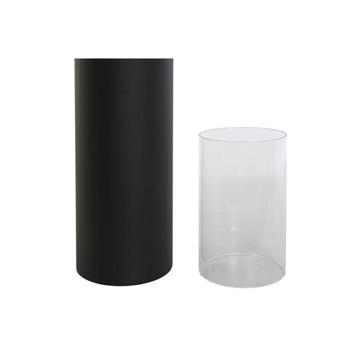 Set med dækkeservietter Home ESPRIT Sort Metal Krystal 27 x 27 x 125 cm (2 enheder)