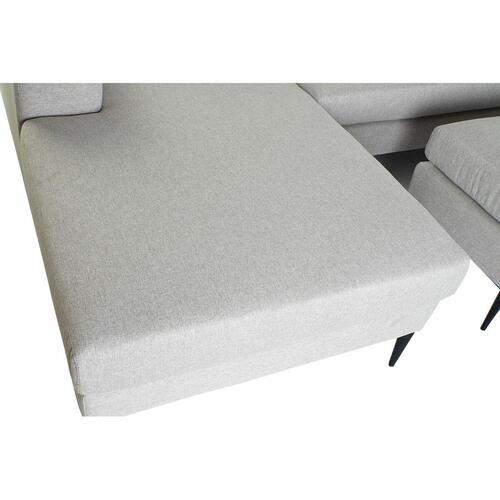 Chaiselong sofa Grå Polyester Metal (240 x 160 x 88 cm)
