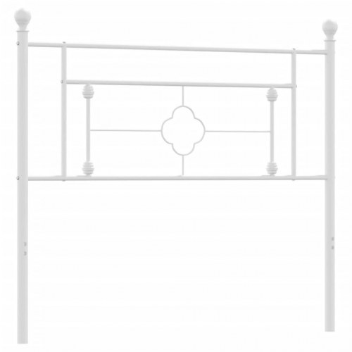 Sengegavl i metal 107 cm - hvid, klassisk design