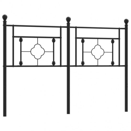 Sengegavl 140 cm metal sort