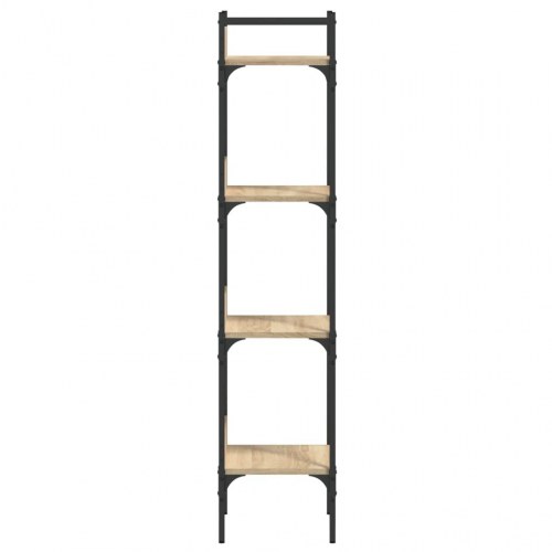 Bogreol med 4 hylder 35x30x138,5 cm konstrueret træ sonoma-eg