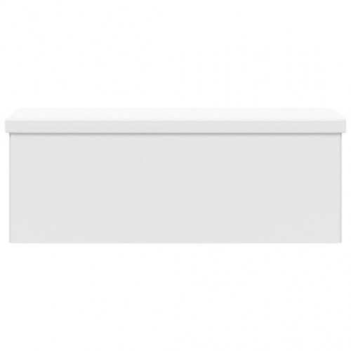 Foldbar opbevaringsbænk i PVC - hvid, 110 × 38 × 38 cm