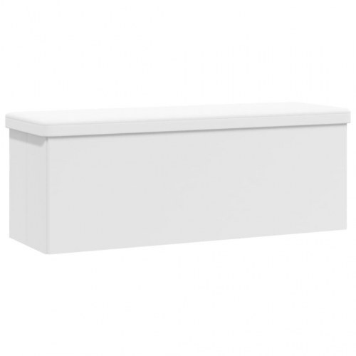 Foldbar opbevaringsbænk i PVC - hvid, 110 × 38 × 38 cm