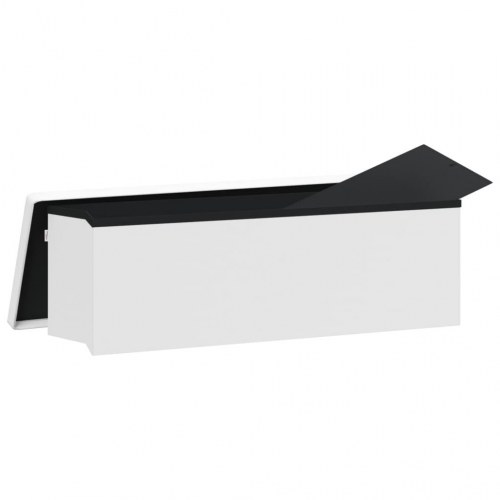 Foldbar opbevaringsbænk i PVC - hvid, 110 × 38 × 38 cm