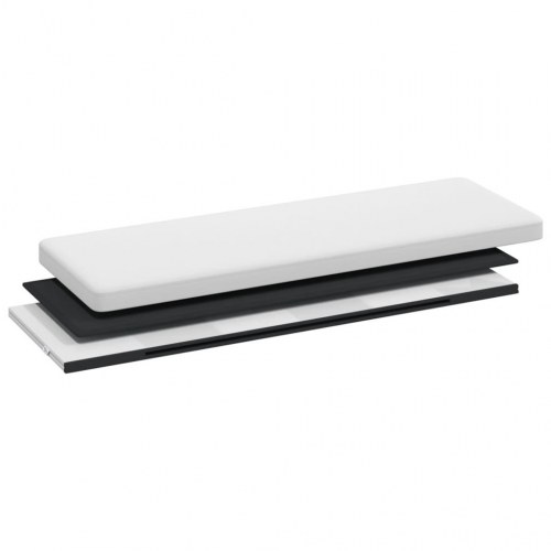 Foldbar opbevaringsbænk i PVC - hvid, 110 × 38 × 38 cm