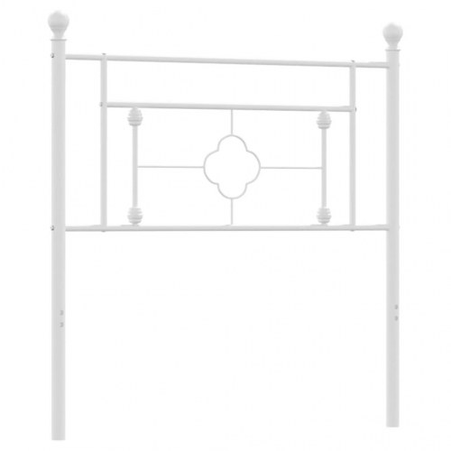 Sengegavl 90 cm metal hvid