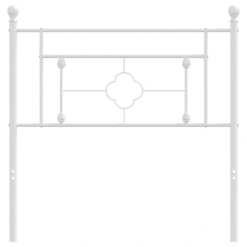 Sengegavl 90 cm metal hvid