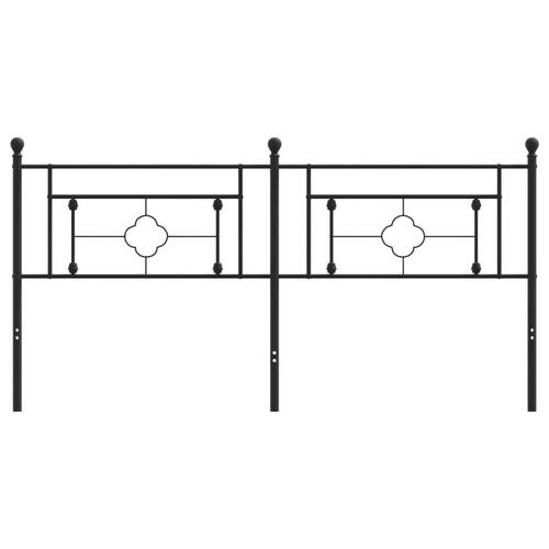Sengegavl 180 cm metal sort