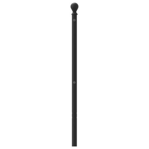 Sengegavl 180 cm metal sort