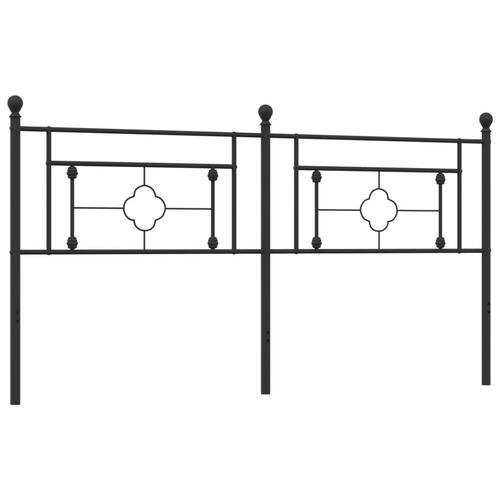 Sengegavl 180 cm metal sort