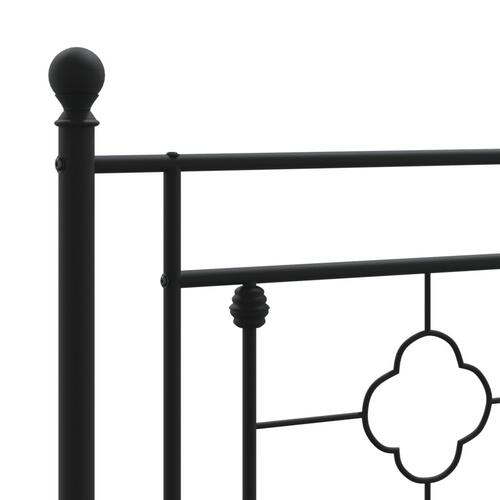 Sengegavl 180 cm metal sort