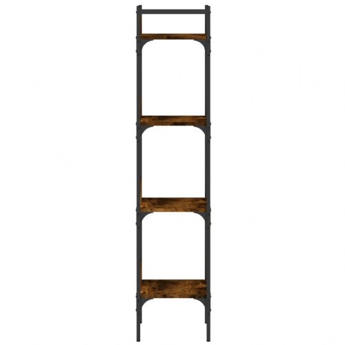 Bogreol med 4 hylder - 35×30×138,5 cm - konstrueret træ i røget eg