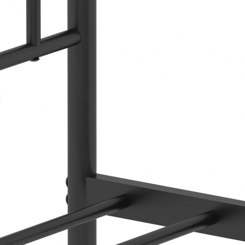 Sengeramme med sengegavl 90×190 cm - metal, sort