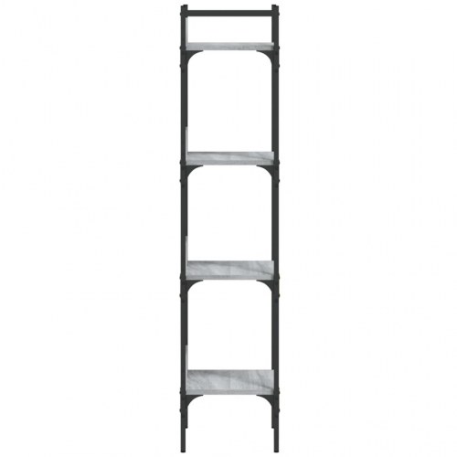 Bogreol med 4 hylder 35 x 30 x 138,5 cm - grå sonoma-eg