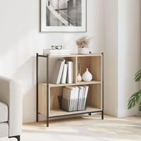 Bogreol 72x28x77,5 cm konstrueret træ sonoma-eg