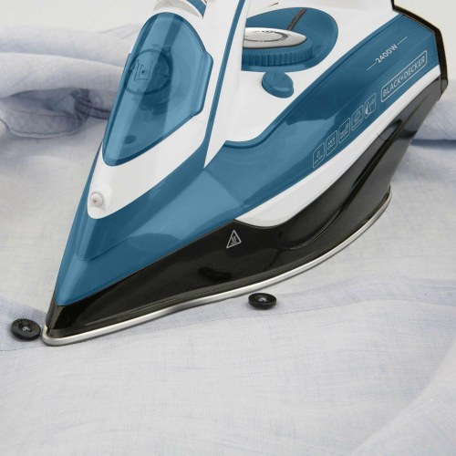 Black & Decker BXIR2402E dampstrygejern 2400 W - blå/hvid/sort
