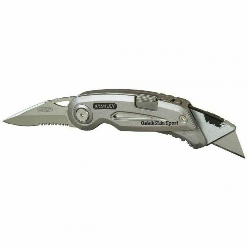 Lommekniv Stanley QuickSlide Sports - foldbar, rustfrit stål, sølvfarvet