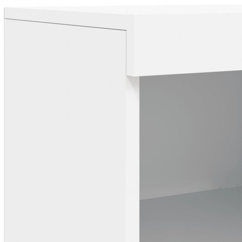 Skænk med LED-lys - 162×37×100 cm, hvid