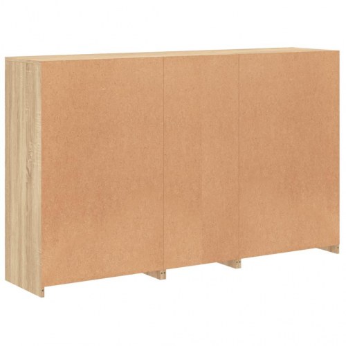 Skænk med LED-lys 162×37×100 cm - sonoma-eg