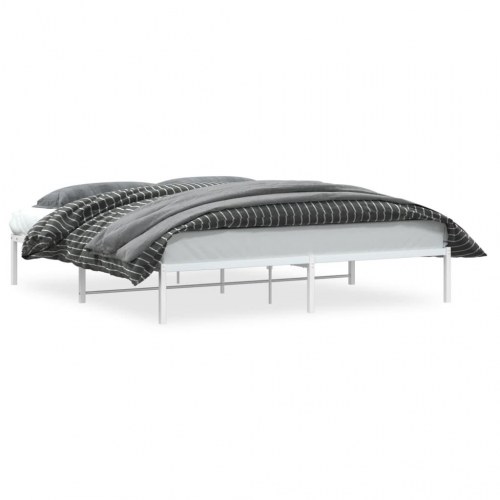 Sengeramme 183x213 cm metal hvid