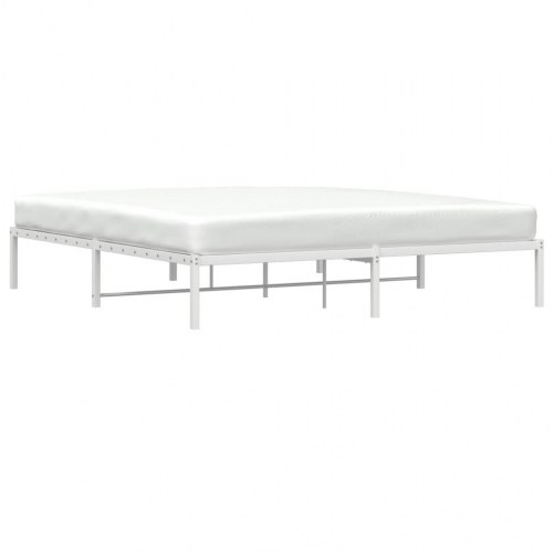 Sengeramme 183x213 cm metal hvid