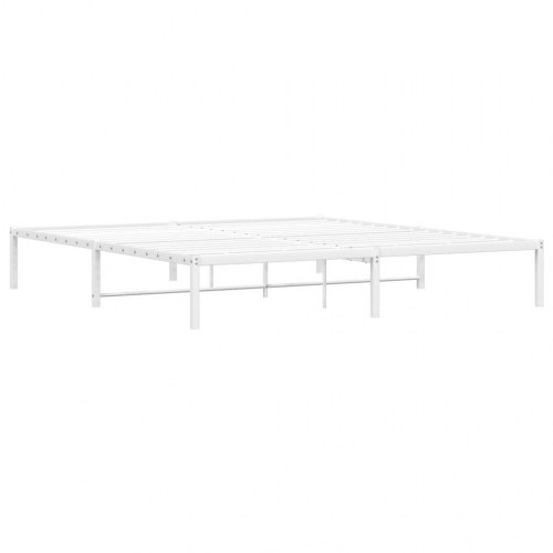 Sengeramme 183x213 cm metal hvid