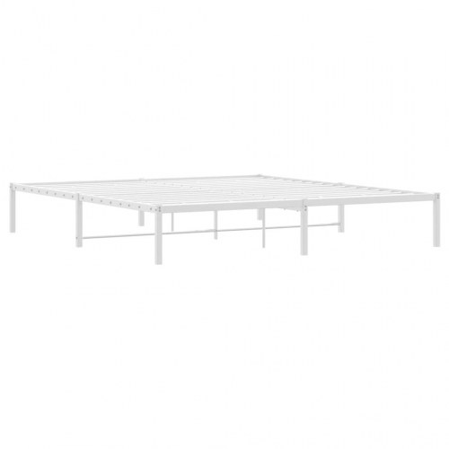 Sengeramme 183x213 cm metal hvid