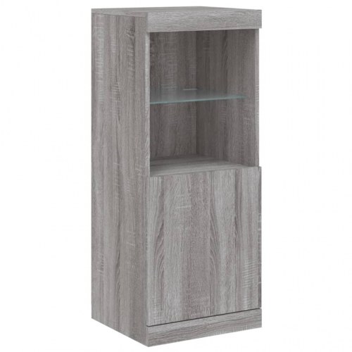 Skænk med LED-lys 162×37×100 cm - grå sonoma-eg