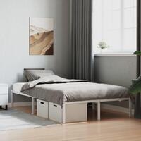 Sengeramme 120x200 cm metal hvid