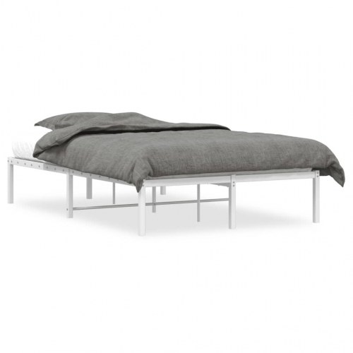 Sengeramme 120x200 cm metal hvid
