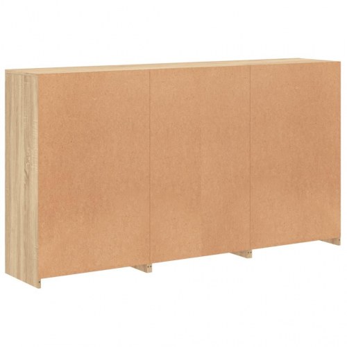 Skænk med LED-lys 181,5×37×100 cm - sonoma-eg