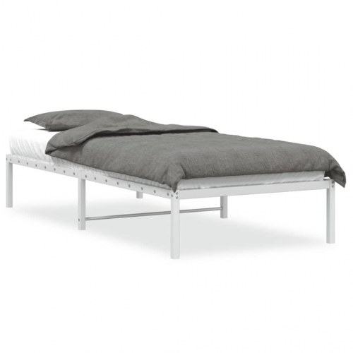 Sengeramme i metal 90 x 190 cm - hvid