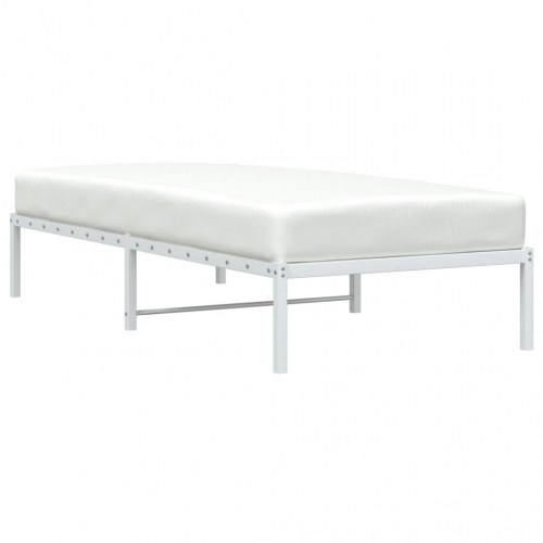 Sengeramme i metal 90 x 190 cm - hvid