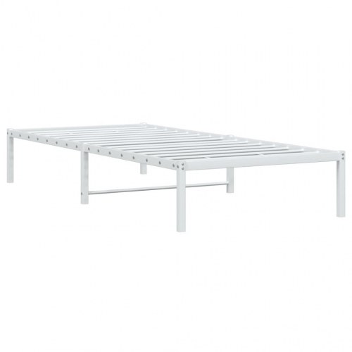 Sengeramme i metal 90 x 190 cm - hvid