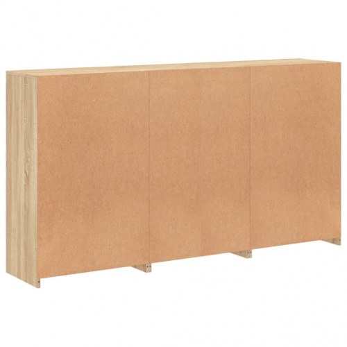 Skænk med LED-lys 181,5×37×100 cm - sonoma-eg
