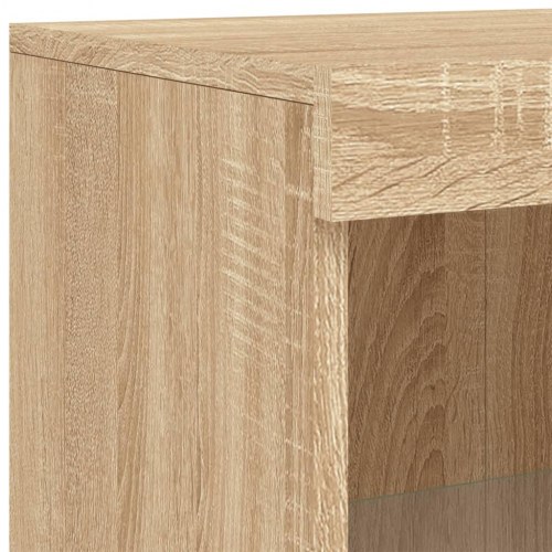 Skænk med LED-lys 181,5×37×100 cm - sonoma-eg