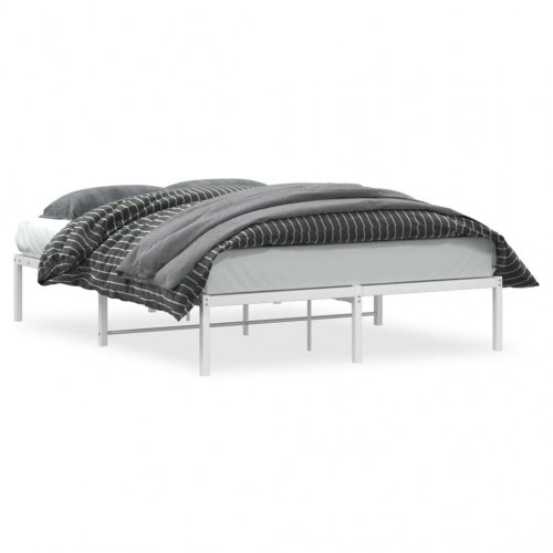 Sengeramme 140x190 cm metal hvid