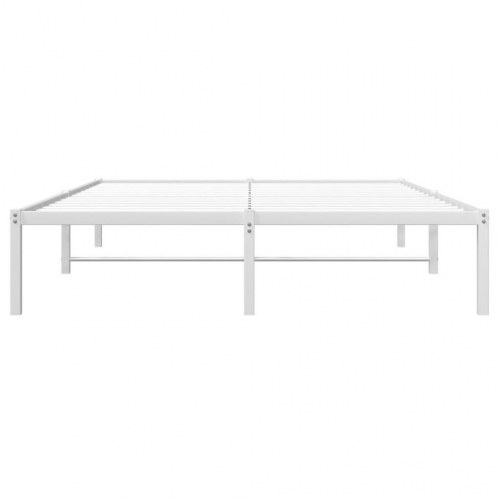 Sengeramme 140x190 cm metal hvid