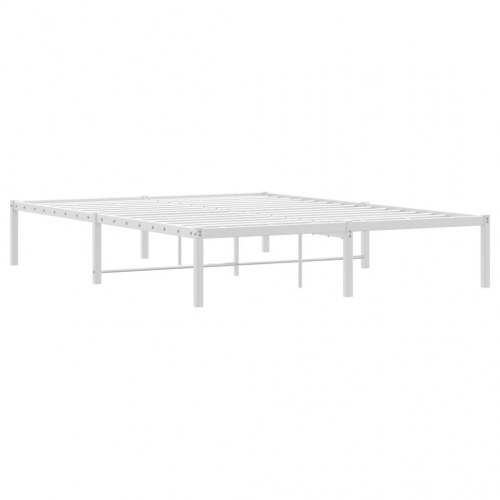 Sengeramme 140x190 cm metal hvid
