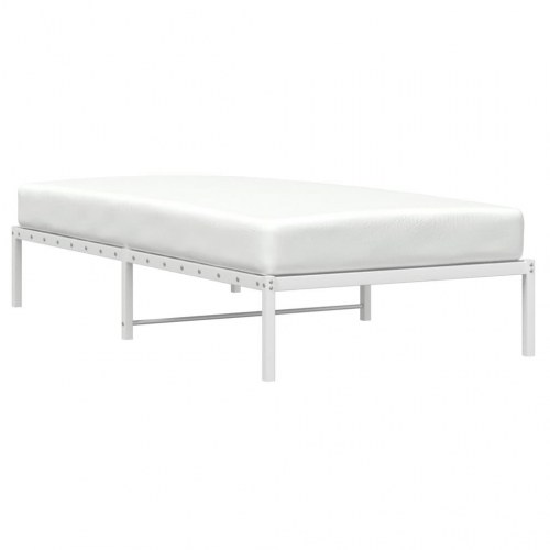 Sengeramme i stål 100 x 190 cm - hvid