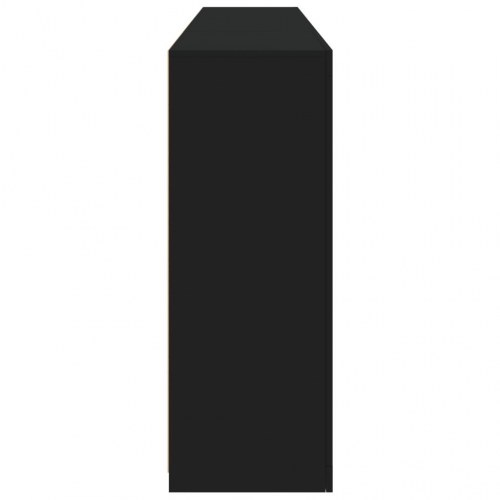 Skænk med LED-lys 202x37x100 cm sort
