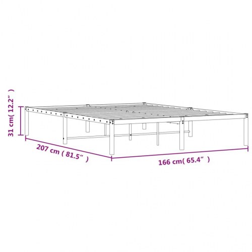 Sengeramme 160 x 200 cm i metal - hvid