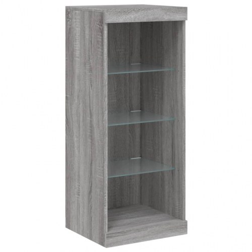 Skænk med LED-lys 162×37×100 cm - grå sonoma-eg