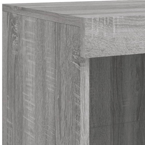 Skænk med LED-lys 202×37×100 cm - grå sonoma-eg