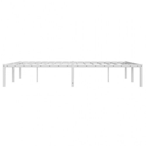 Sengeramme i metal 135 x 190 cm - hvid