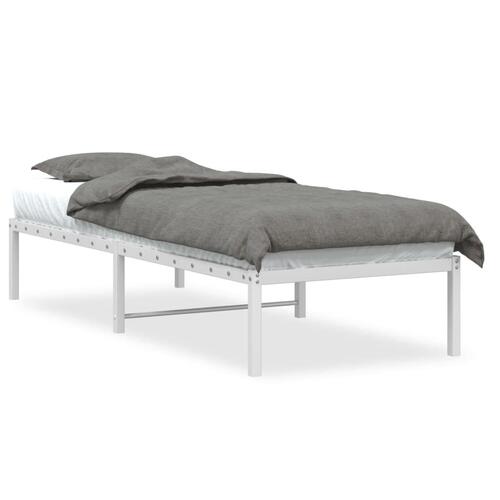 Sengeramme 80x200 cm metal hvid