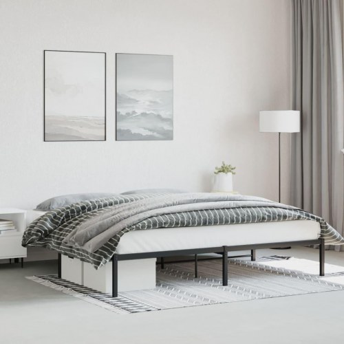 Sengeramme 193x203 cm metal sort